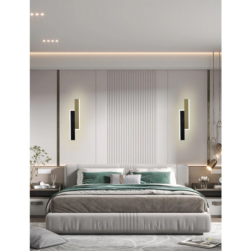Aplica Cu Led 3929 Bk+gd 40cm 3 Functii Lumina Rece/calda/neutra