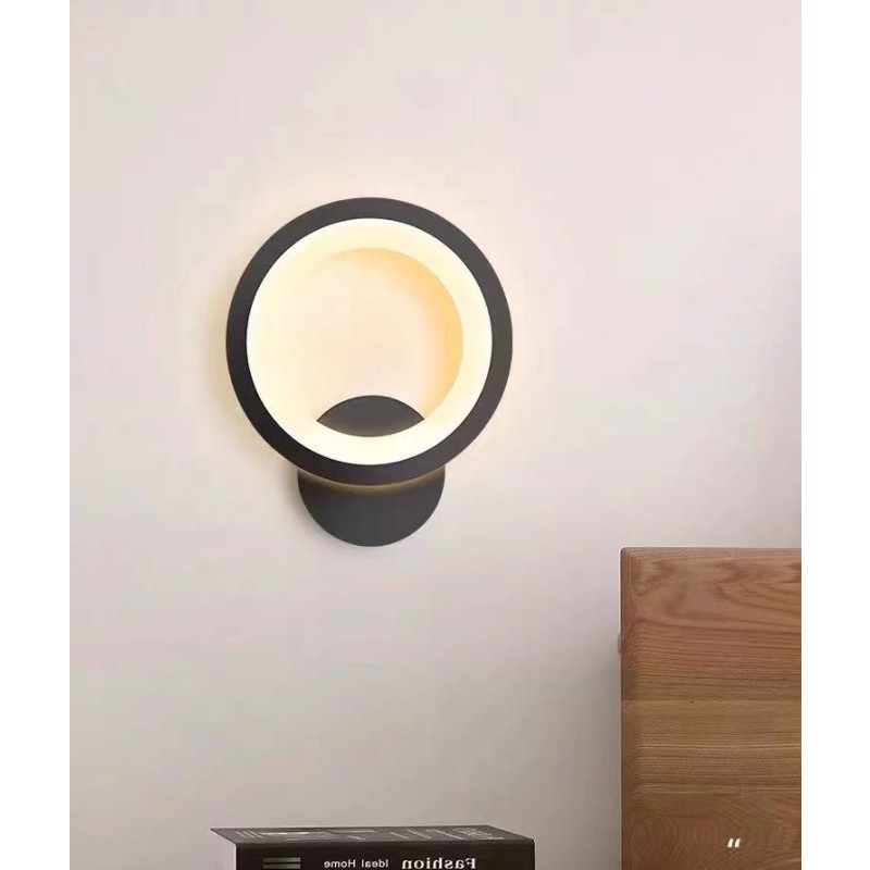 Aplica LED negru 12W 600lm Lumina rece