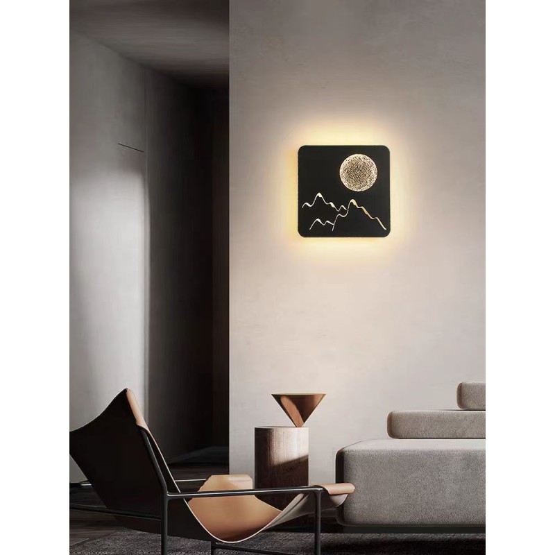 Aplica  Munti si Luna Cu LED 24W Cu 3 Functii rece/calda/neutra