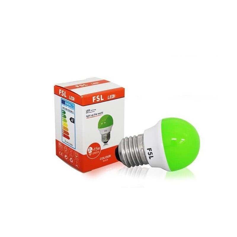 BEC LED FSL E27 G45ZD 2W VERDE