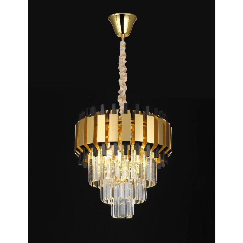 Candelabru Auriu Cristal Moderna 4xE14 D300mm