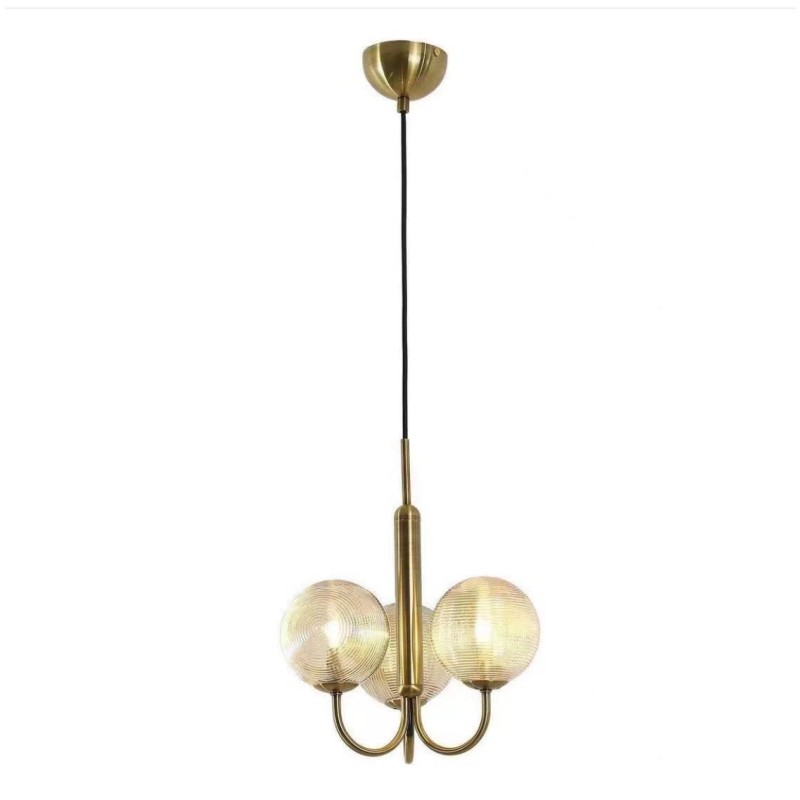 Lustra cu 3 Golb Titan  3xE27 maxim 60W x3