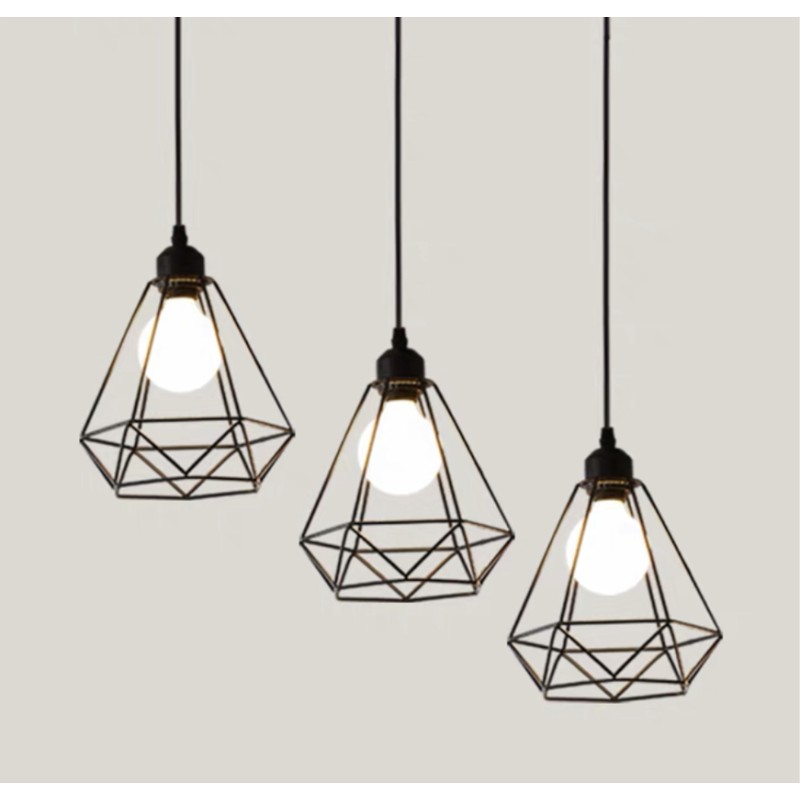 Bec Rustic Lustra Cu Lemn Rustic e27*3 maxim 60w/bec - Lumilux