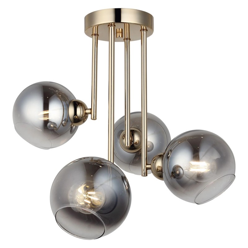 Lustra Gold cu 4 Golb Titan  4xE27 maxim 60W x4
