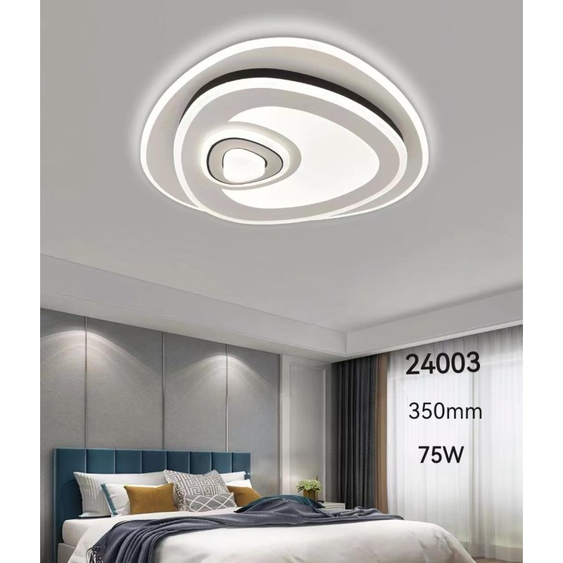 Lustra LED 75W cu Telecomanda wifi D35cm 2.4G lumina/rece/calda/neutra intensitate reglabila