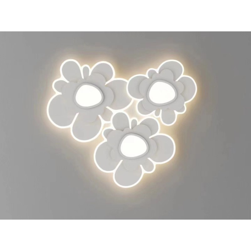 Lustra LED Alb cu Telecomanda  wifi 2.4G lumina/rece/calda/neutra intensitate reglabila