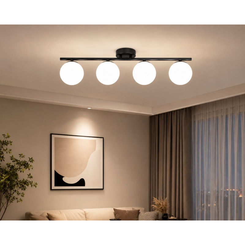 Lustra LED BLACK Moderna DN117/4  E27 x 4