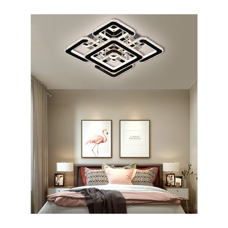 Lustra LED Cristal Telecomanda wifi 2.4G lumina/rece/calda/neutra intensitate reglabila