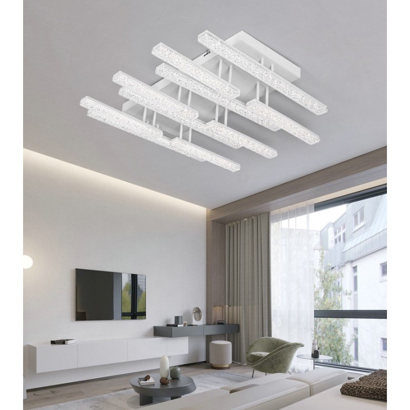 Lustra LED cu 10 brate Telecomanda wifi 2.4G lumina/rece/calda/neutra intensitate reglabila