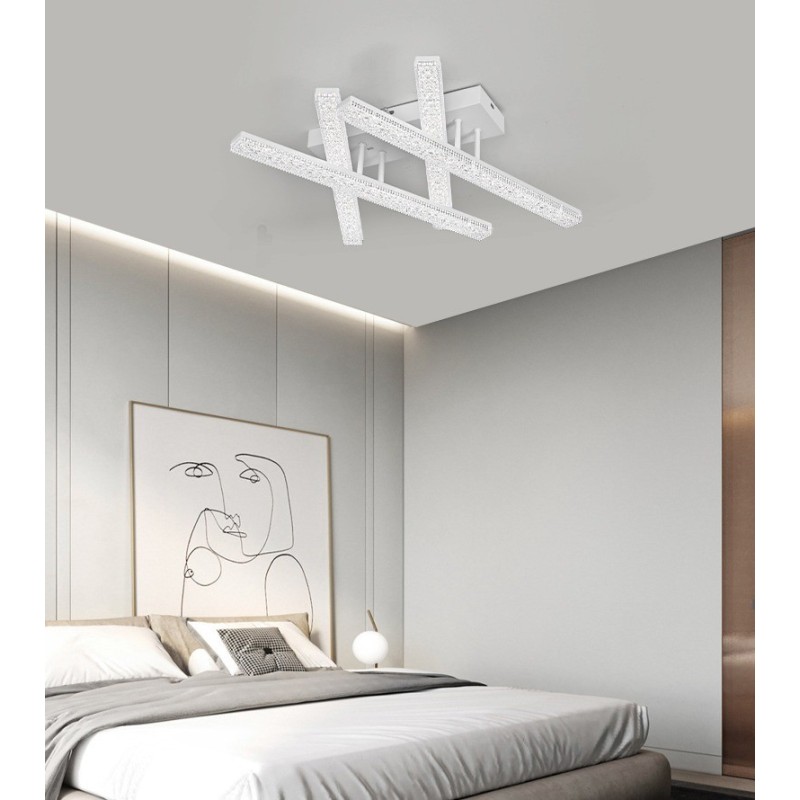 Lustra LED cu 4 brate Telecomanda wifi 2.4G lumina/rece/calda/neutra intensitate reglabila
