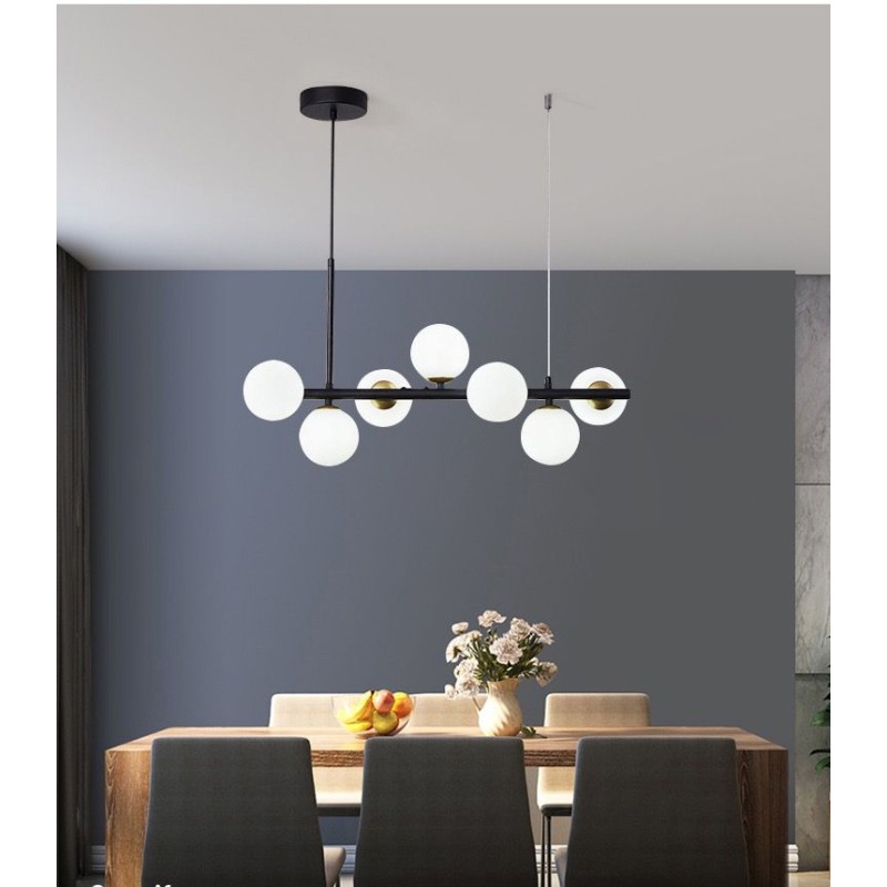 Lustra LED cu 7 Glob Alb Mat G9 Becurile Nu Sunt Incluse