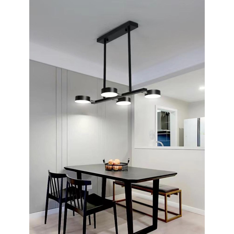 Lustra LED  cu Telecomanda Negru wifi 2.4G lumina/rece/calda/neutra intensitate reglabila