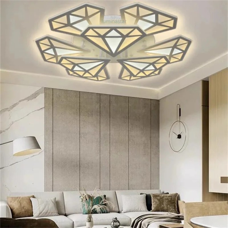 Lustra LED cu Telecomanda wifi 2.4G cu 3 functii lumina/rece/calda/neutra