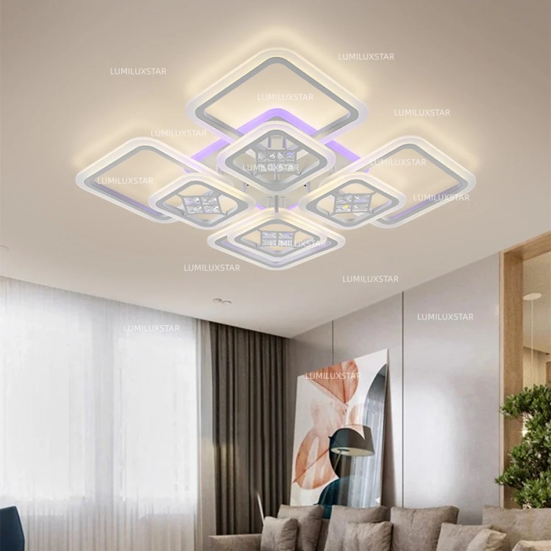 Lustra LED cu Telecomanda wifi 2.4G cu 3 functii lumina/rece/calda/neutra