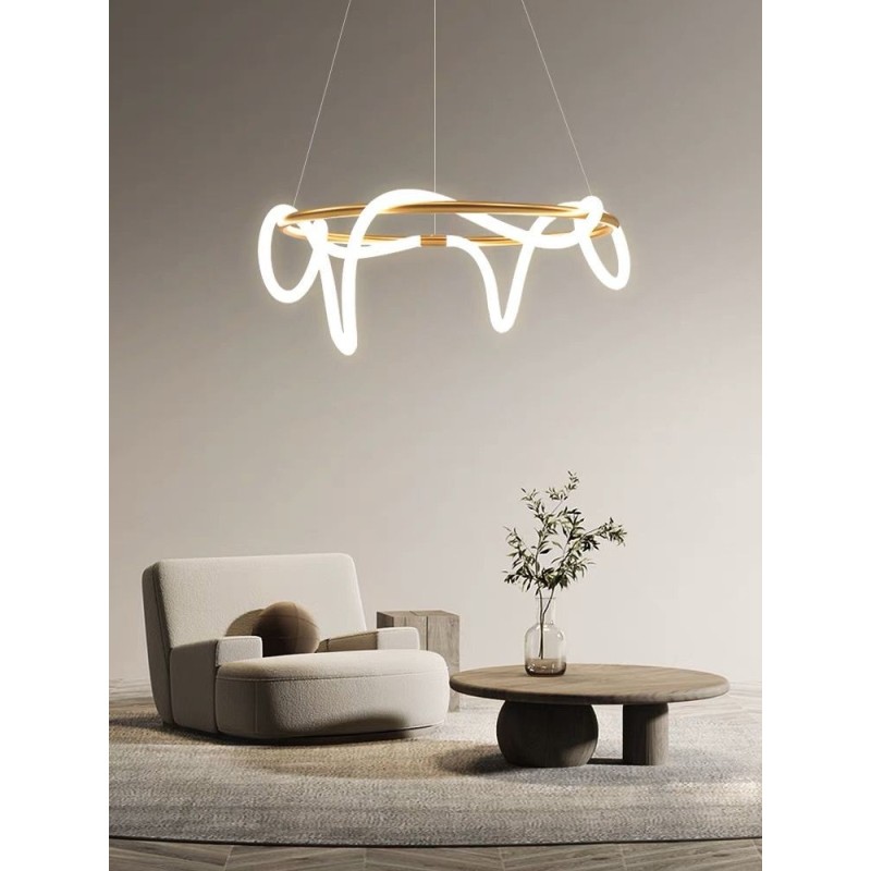 Lustra LED cu Telecomanda wifi 2.4G cu lumina/rece/calda/neutra intensitate reglabila D60CM
