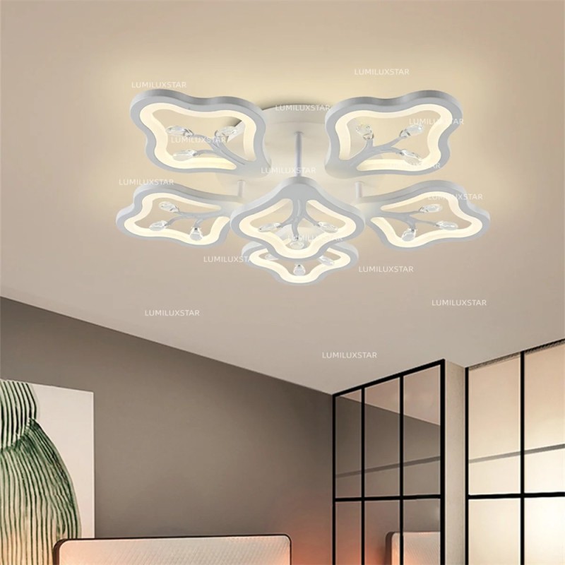 Lustra LED cu Telecomanda wifi 2.4G lumina/rece/calda/neutra intensitate reglabila