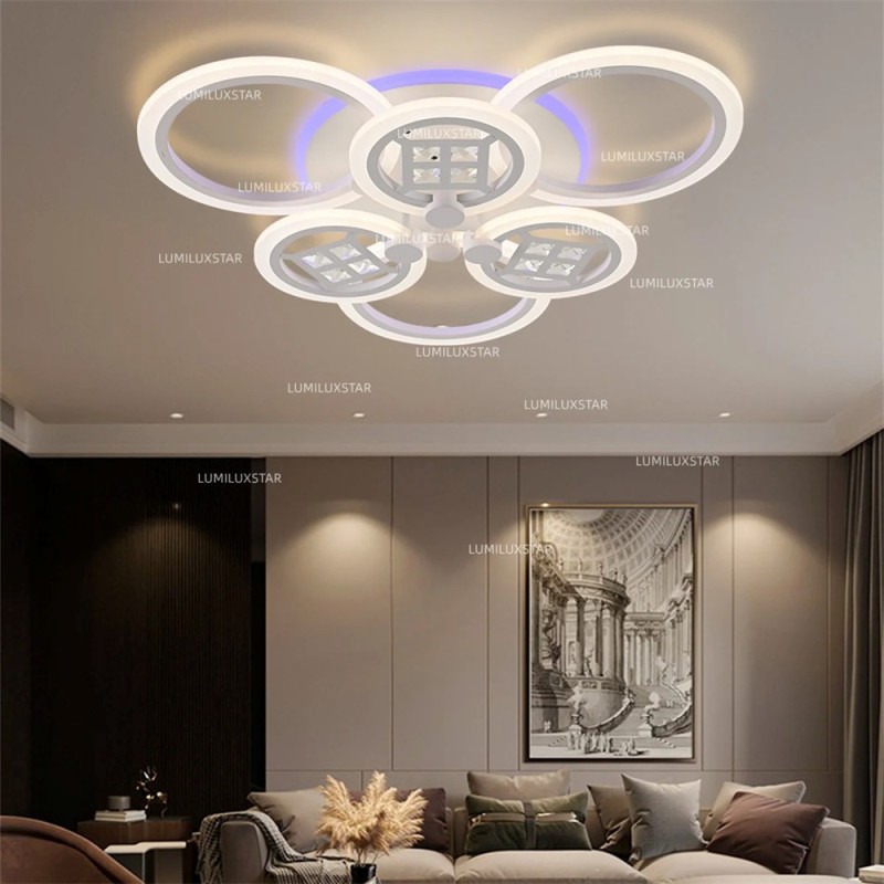 Lustra LED cu Telecomanda wifi 2.4G lumina/rece/calda/neutra intensitate reglabila