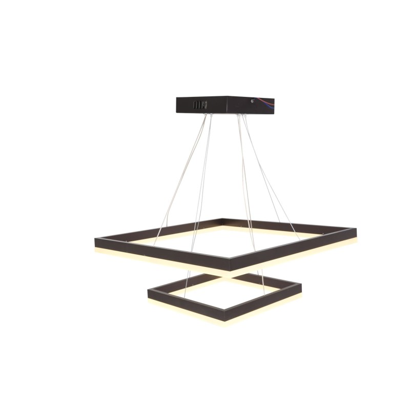 Lustra LED Minimalist Square cu Telecomanda wifi 2.4G 50cm+30cm Maro lumina/rece/calda/neutra