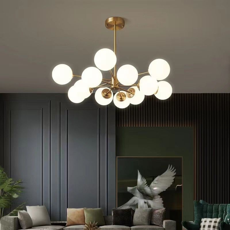 Lustra LED Mordern 12 Glob Mat Dulie G9  Becurile Nu Sunt Incluse