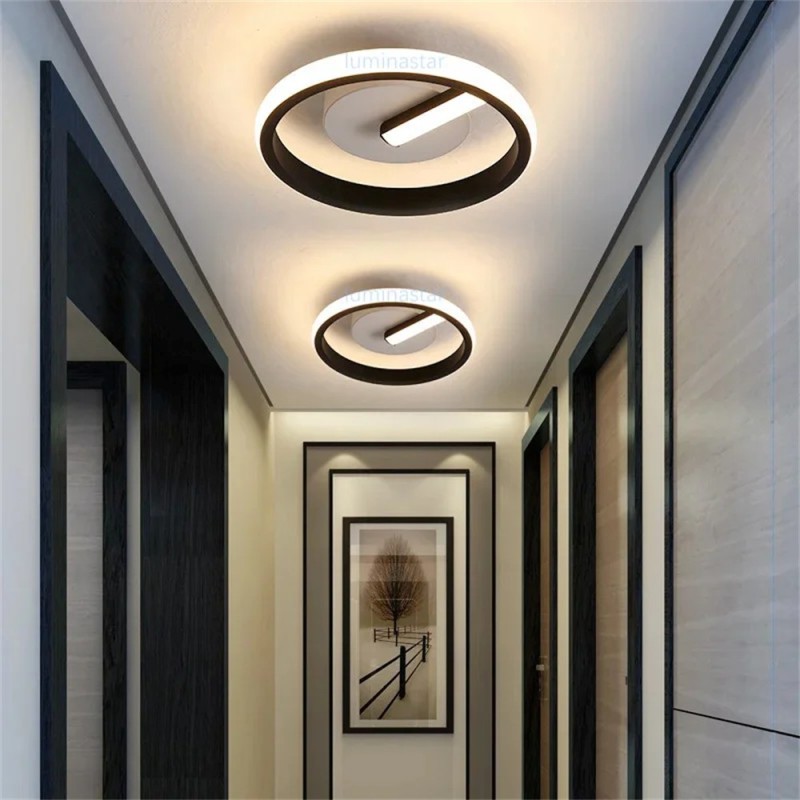 Lustra LED Neagra cu 3 functii lumina/rece/calda/neutra