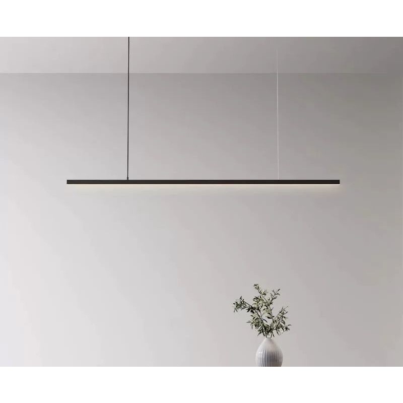 Lustra LED Negru Bar Minimalist cu Telecomanda wifi 2.4G lumina/rece/calda/neutra intensitate reglabila