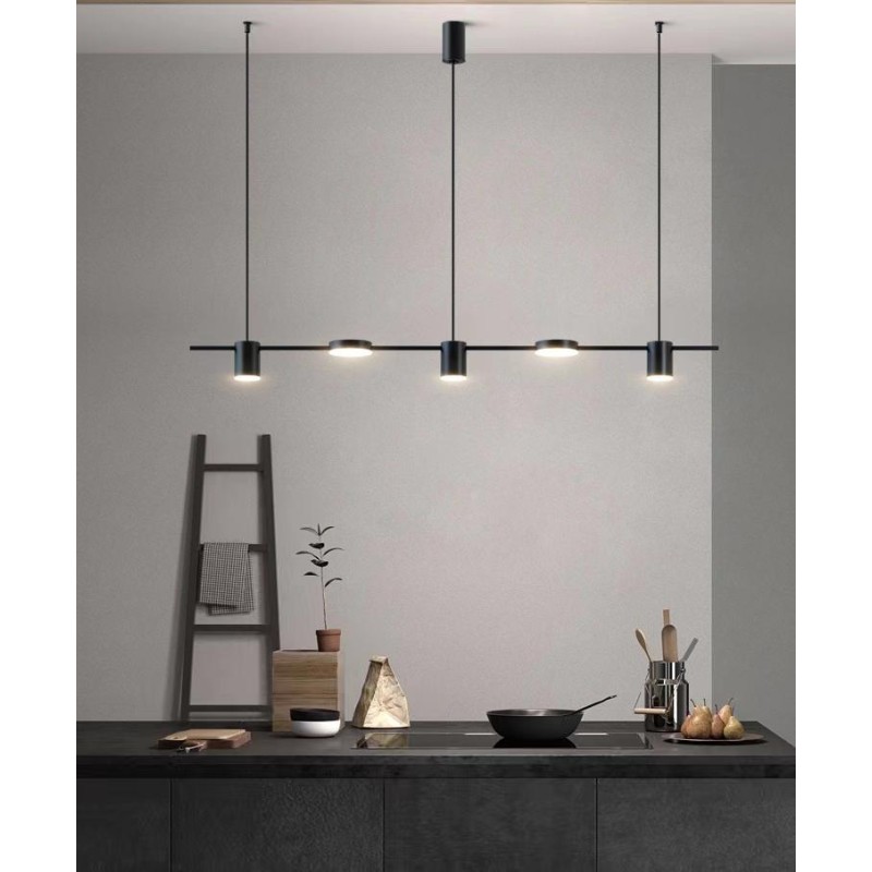 Lustra LED Negru cu Telecomanda wifi 2.4G lumina/rece/calda/neutra intensitate reglabila