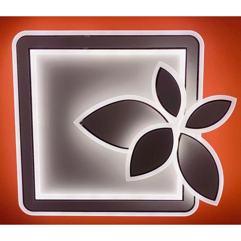 Lustra LED Patrat si Leaf  cu Telecomanda wifi 52cm 2.4G lumina/rece/calda/neutra intensitate reglabila