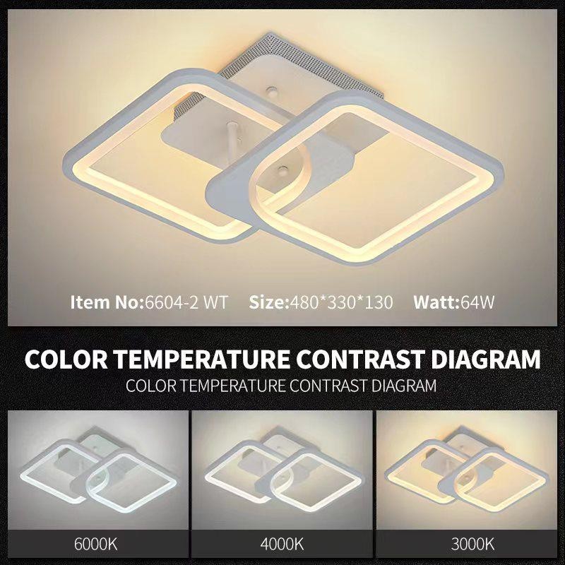 Lustra LED Patrate  cu Telecomanda wifi 2.4G cu lumina/rece/calda/neutra intensitate reglabila