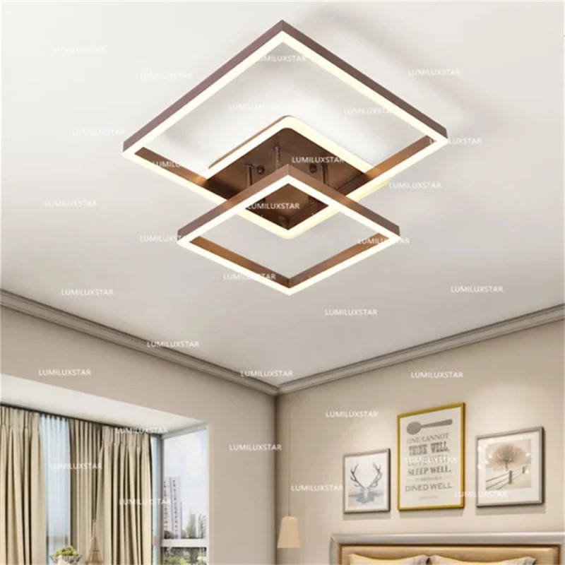 Lustra LED Patrate cu Telecomanda wifi 2.4G lumina/rece/calda/neutra intensitate reglabila