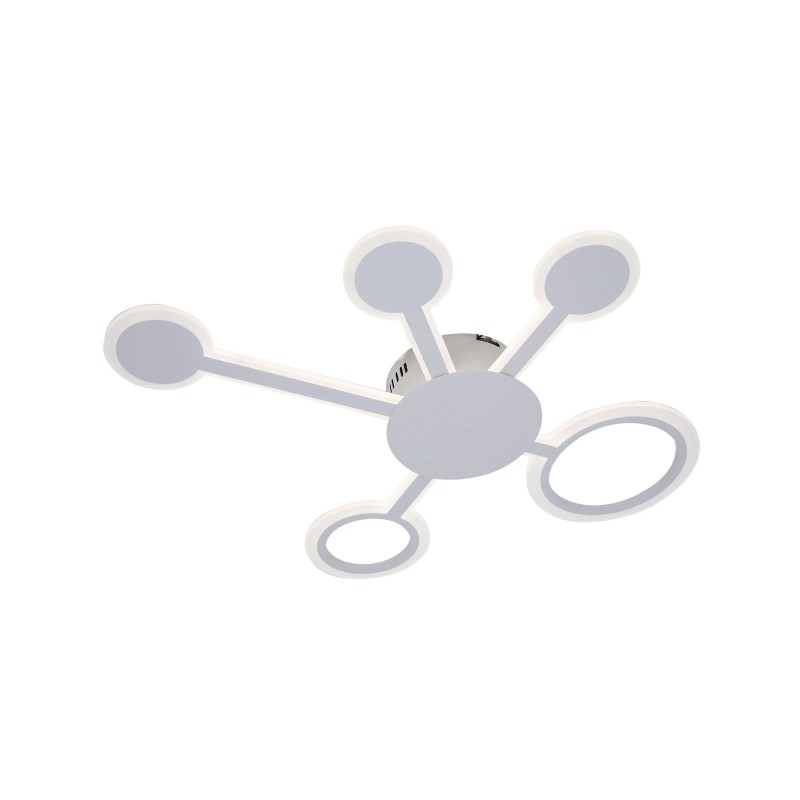 Lustra LED Rackets Alba cu Telecomanda wifi 50cm 2.4G lumina/rece/calda/neutra intensitate reglabila