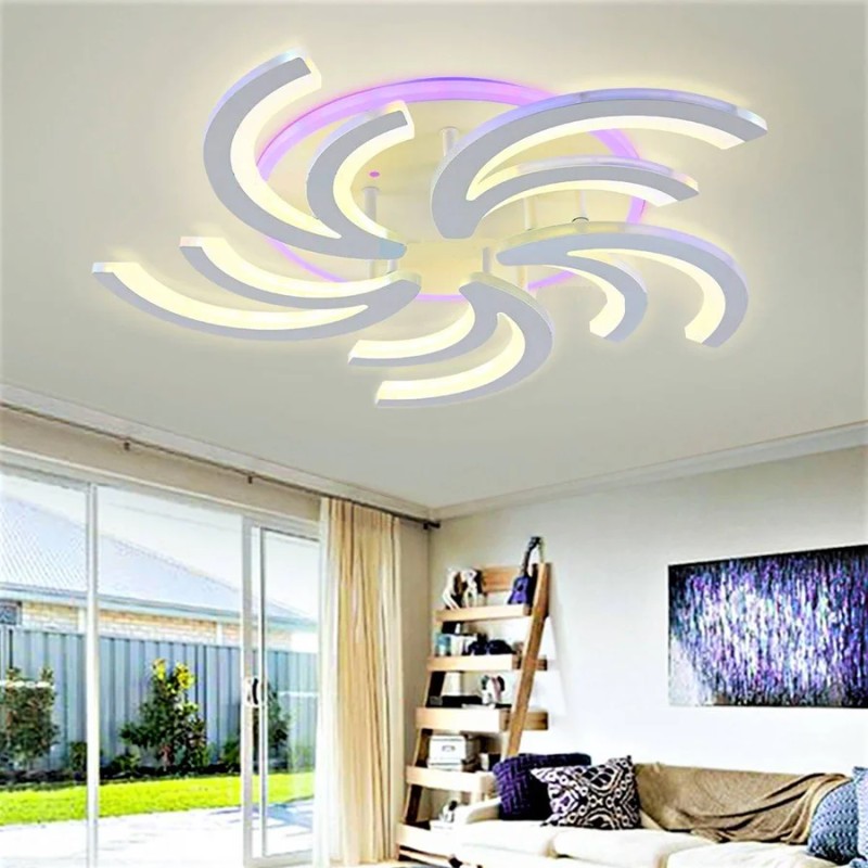 Lustra LED RGB cu Telecomanda wifi 2.4G lumina/rece/calda/neutra intensitate reglabila
