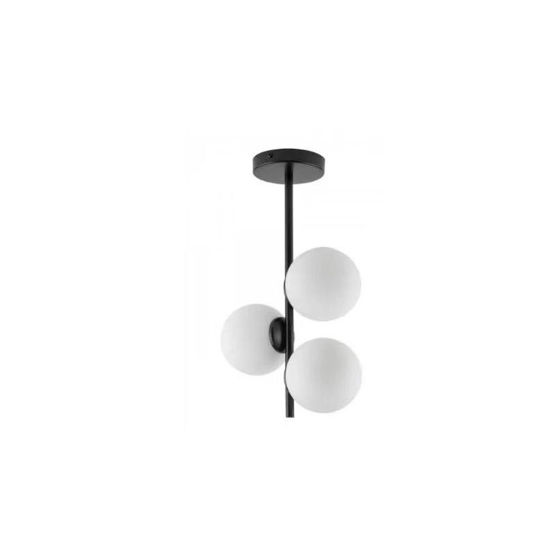 Lustra Negru cu Glob alb  Moderna E27x3 55cm 220V